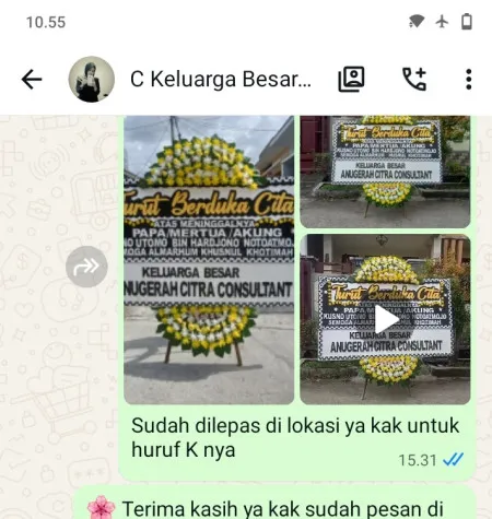 Pengiriman Papan Bunga Duka Tempel Kulon Lelea